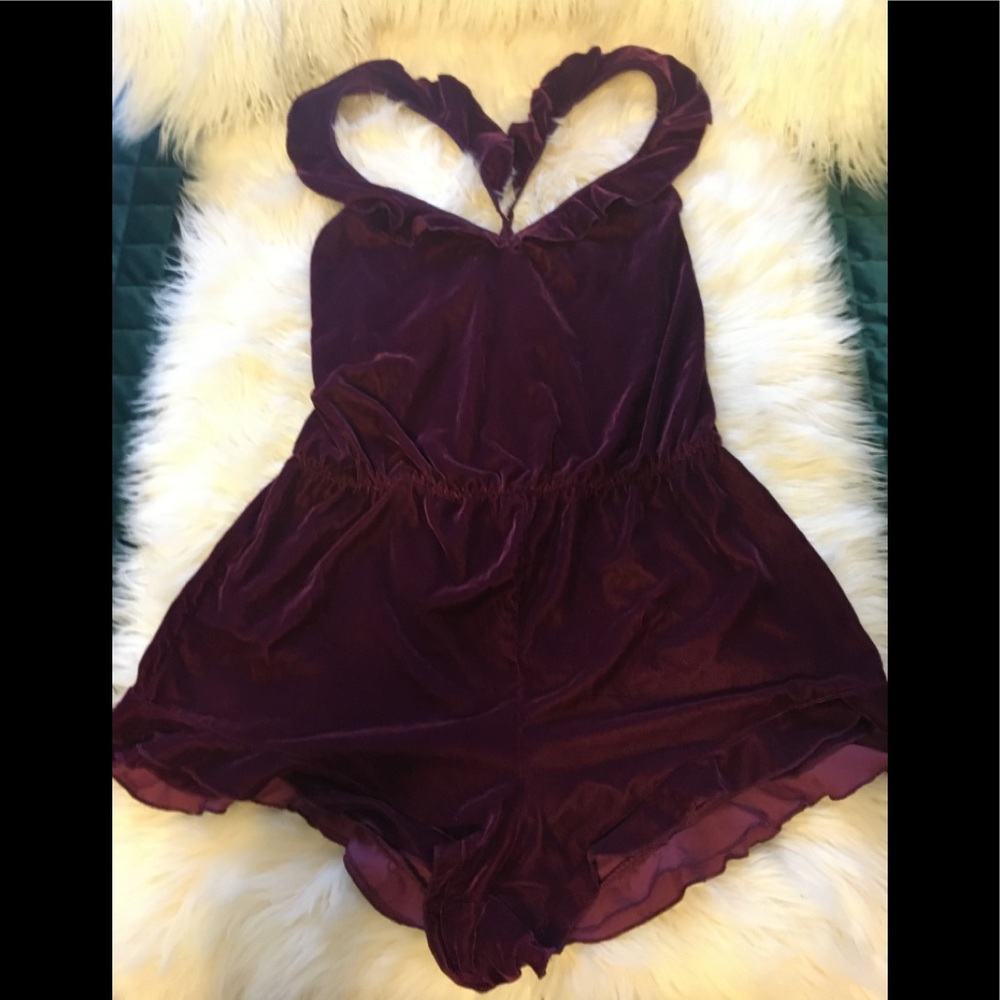 Velvet romper.
